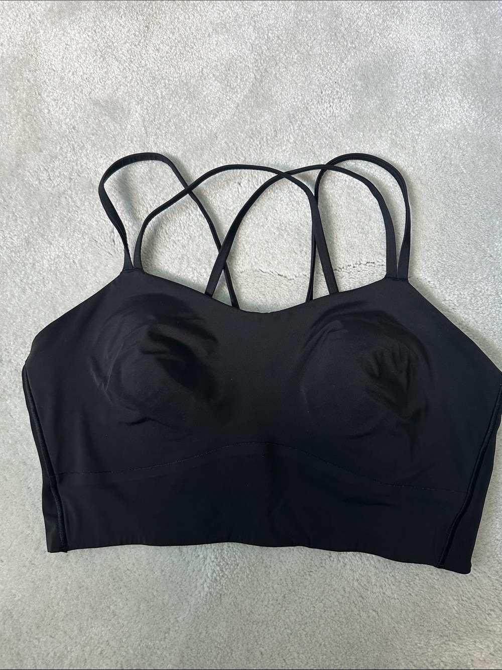 lululemon athletica Black Multi-Strap Longline Sports Bra